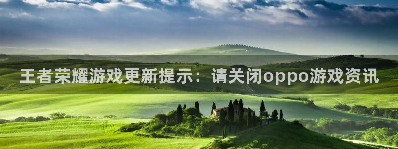 多彩娱乐：王者荣耀游戏更新提示：请关闭oppo游戏资讯
